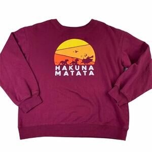 Disney, Medium, Brick Red, Lion King "Hakuna Matata" Junior’s Sweatshirt